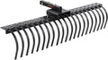VEVOR Tow Behind Landscape Rake, 60" Tow Dethatcher with 21 Steel Coil Tines, Lawn Dethatcher Rake Attaches to 48" or 60" Toolbars and 3-Point Suspension Systems, for Leaves, Pine Needles, and Grass