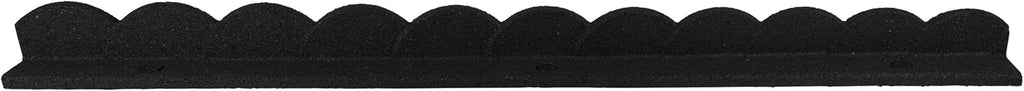 Playsafer L Shaped Flexible Rubber Scalloped Edger for Lawns Landscaping and Playground | Easy No Dig Installation| 4' Long (1, Black)