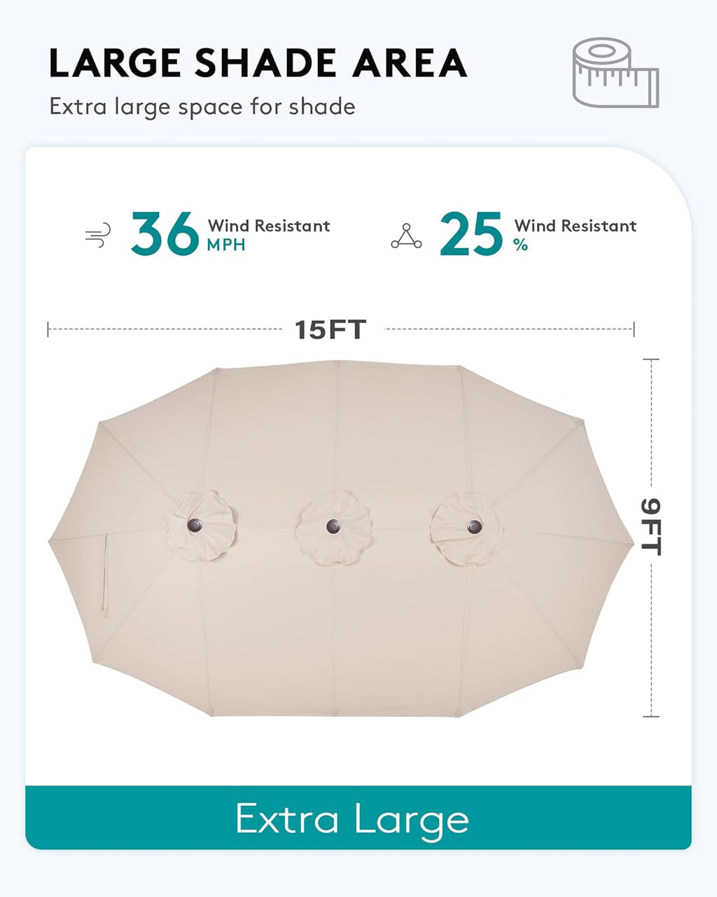 SERWALL HDPE Patio Furniture Set with 15FT Double Side Patio Umbrella, All Weather Wood-Like Outdoor Sofa Sectional Couch, Grey Patio Furniture with Grey Cushions