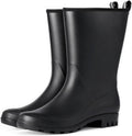 Mid Calf Rain Boots Women Waterproof PVC Womens Rubber Rain Boot Seamless Rain Footwear Outdoor Garden Work Walking