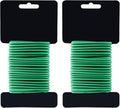 (2 Reel) Soft Plant Ties, Garden Ties TPR Flexible Durable Heavy Duty Twist Wire for Twine Tomatos Branches Vines and Tying Up Cable Wires (Green)(φ3.5mm，26feet)