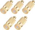 uxcell Brass Misting Nozzle - 3/16-inch Threaded 0.3mm Orifice Dia Fogging Spray Head for Outdoor Cooling System - 5 Pcs Golden