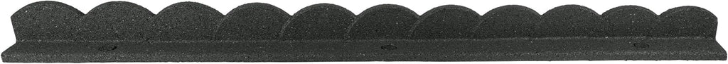 Playsafer L Shaped Flexible Rubber Scalloped Edger for Lawns Landscaping and Playground | Easy No Dig Installation| 4' Long (1, Dark Gray)