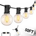 ZJOJO 50FT Outdoor String Lights, G40 Globe Outdoor Lights with 25 Shatterproof LED Bulbs (1 Spare), 2700K Hanging Waterproof Patio Light, Connectable String Lights for Outside Backyard Porch Party