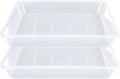 Square Plant Saucer 12 Inch 2 Pack, Thick Clear Plastic Flower Plant Pot Saucer, Square Planters for Indoors and Outdoors Plants, Garden Plant Saucers for Pots Plant Trays.