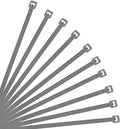 XINGO Nylon Cable Zip Ties Self Locking Plastic Wire Ties with 40 Lbs Tensile Strength for Indoor and Outdoor 12 Inch 500 Pack Silver Grey
