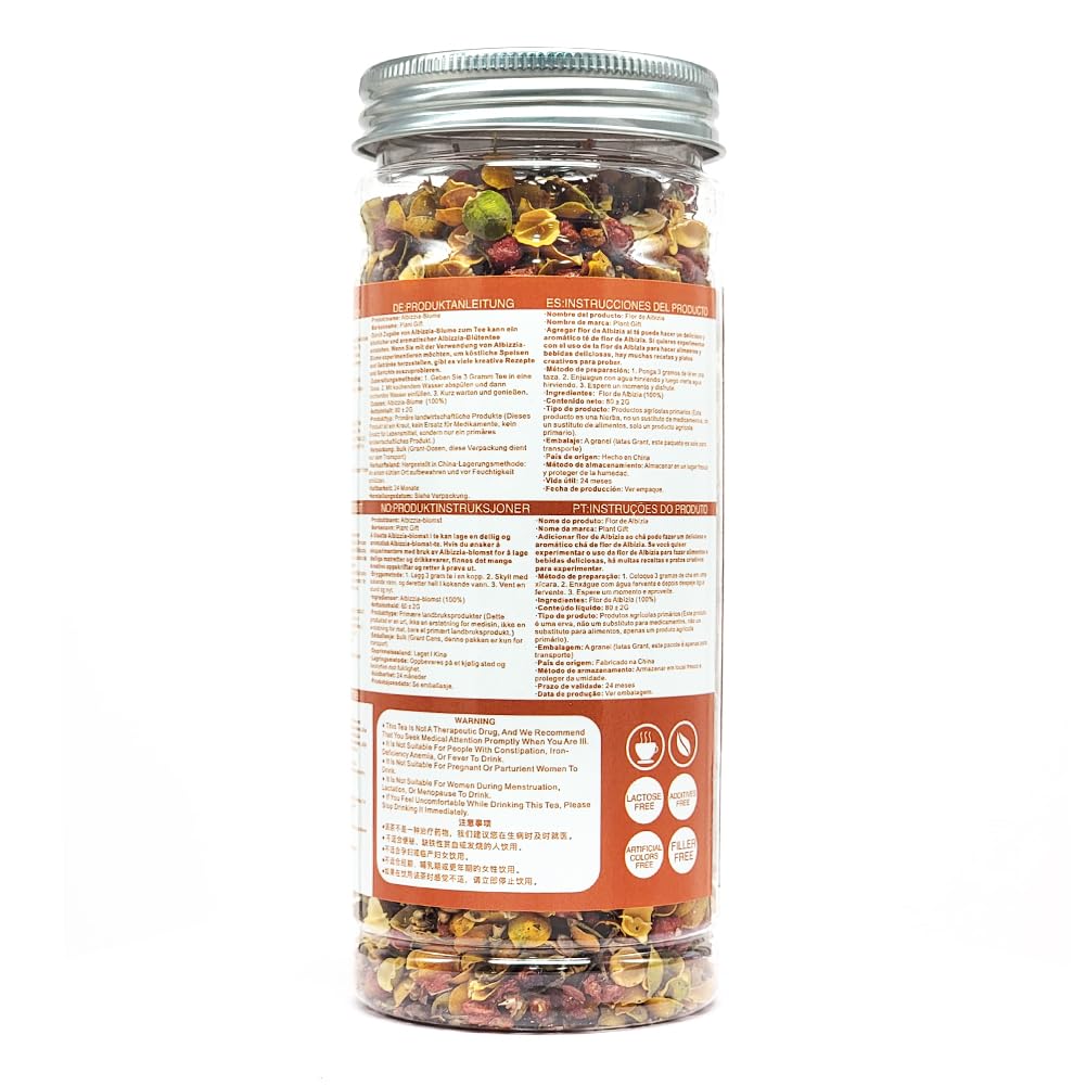 Plant Gift Albizia Flower Julibrissin Blooming Tea, HE HUAN HUA Loose Leaf Chinese Health Tea 80g / 2.82oz
