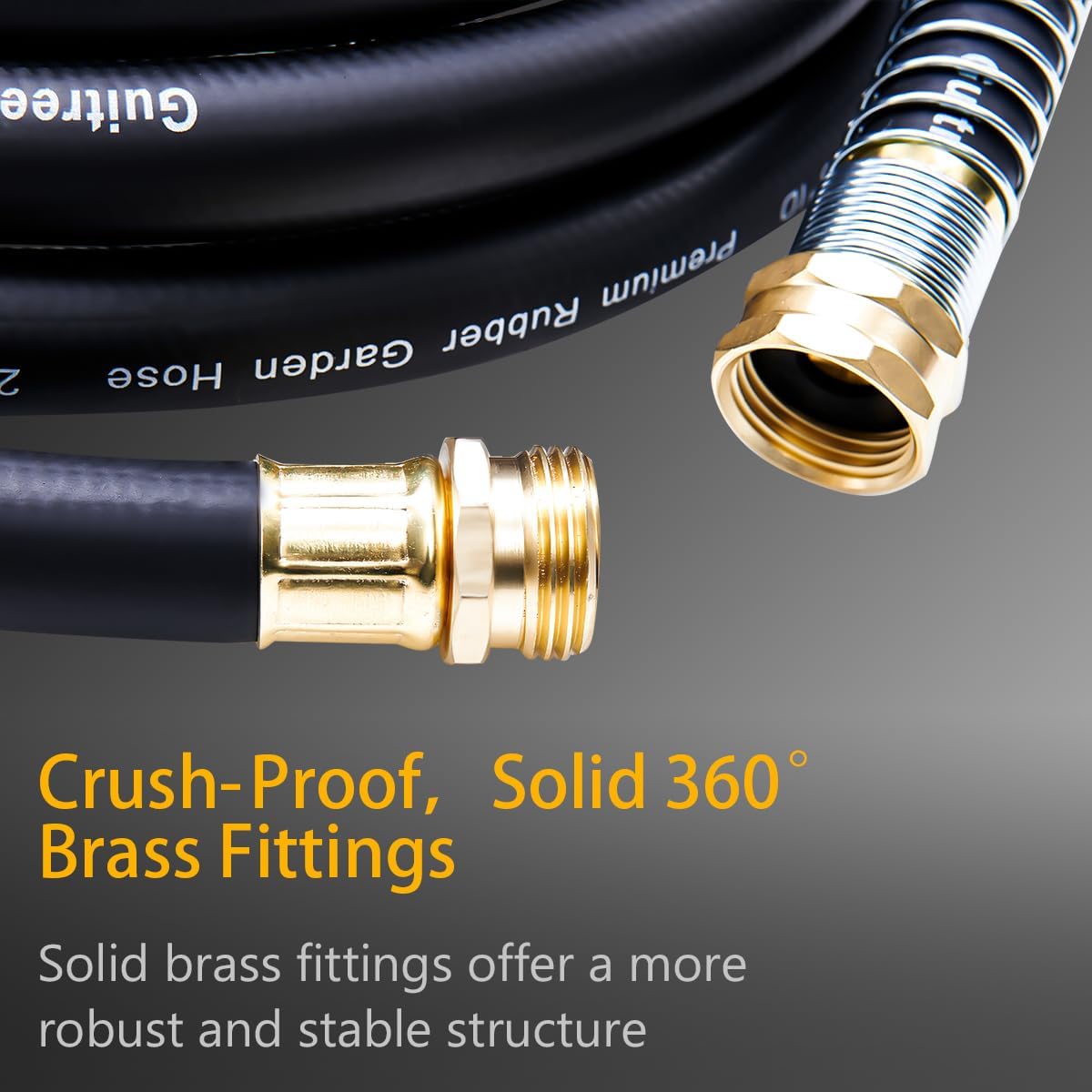 Leader Garden Hose 5ft x 3/4", Heavy Duty Short Water Hose, Female to Female Fittings, Five Layered Braiding for Durability, 1000PSI Burst, 300PSI Working (Black)