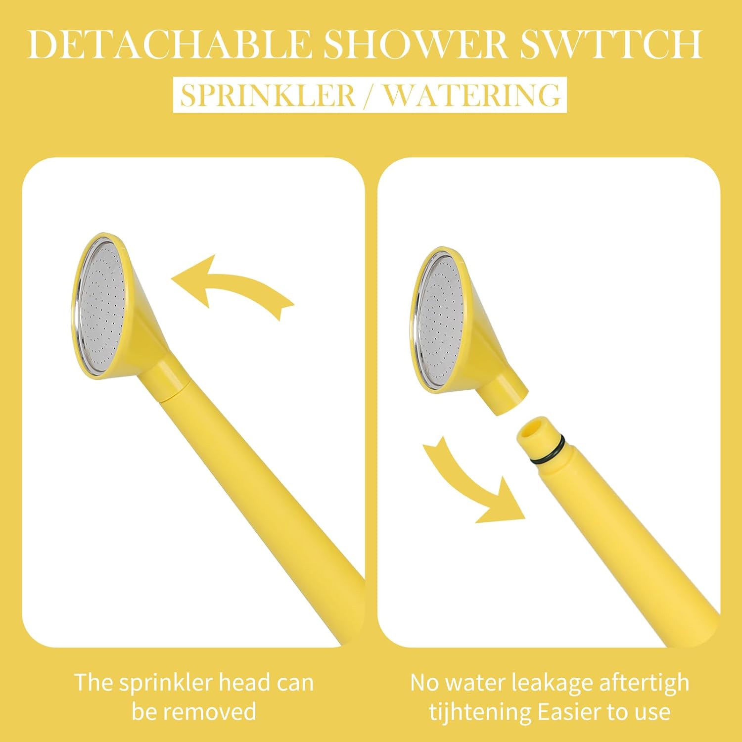 2 Gallon Watering Can for Indoor Plants, Garden Watering Cans for Outdoor Plant House Flower, Modern Plant Watering Can Large Long Spout with Sprinkler Head