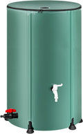 Collapsible Rain Barrel Water Storage Containers-100 Gallon Portable Rainwater Collect System Water Tank to Collect Rainwater from Gutter Downspout Water Catcher with Spigots,Filter＆Overflow Kits