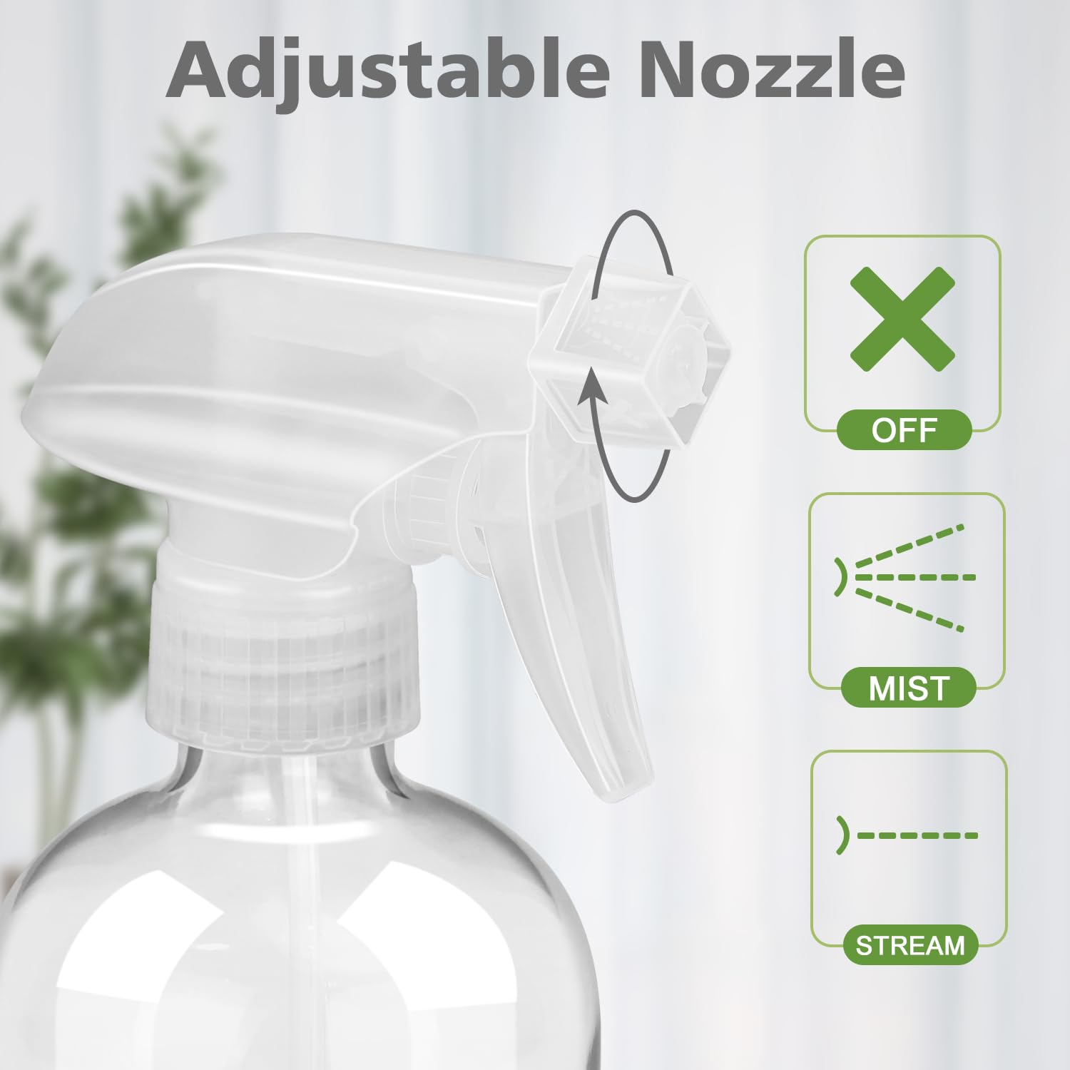 Glass Spray Bottles with Silicone Sleeve Protection, Empty 16 oz Refillable Containers, Reusable Spray Bottles with Adjustable Nozzle for Hair, Cleaning Solutions, 1 Pack Purple
