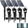 Solar Spot Lights Outdoor, Solar Landscape Spotlights IP65 Waterproof 9.8ft Cable, Auto On/Off Outdoor Wall Lights for Garden Yard Driveway Porch Walkway Pool (1-in-1 6000K Cold White 4 Pack)