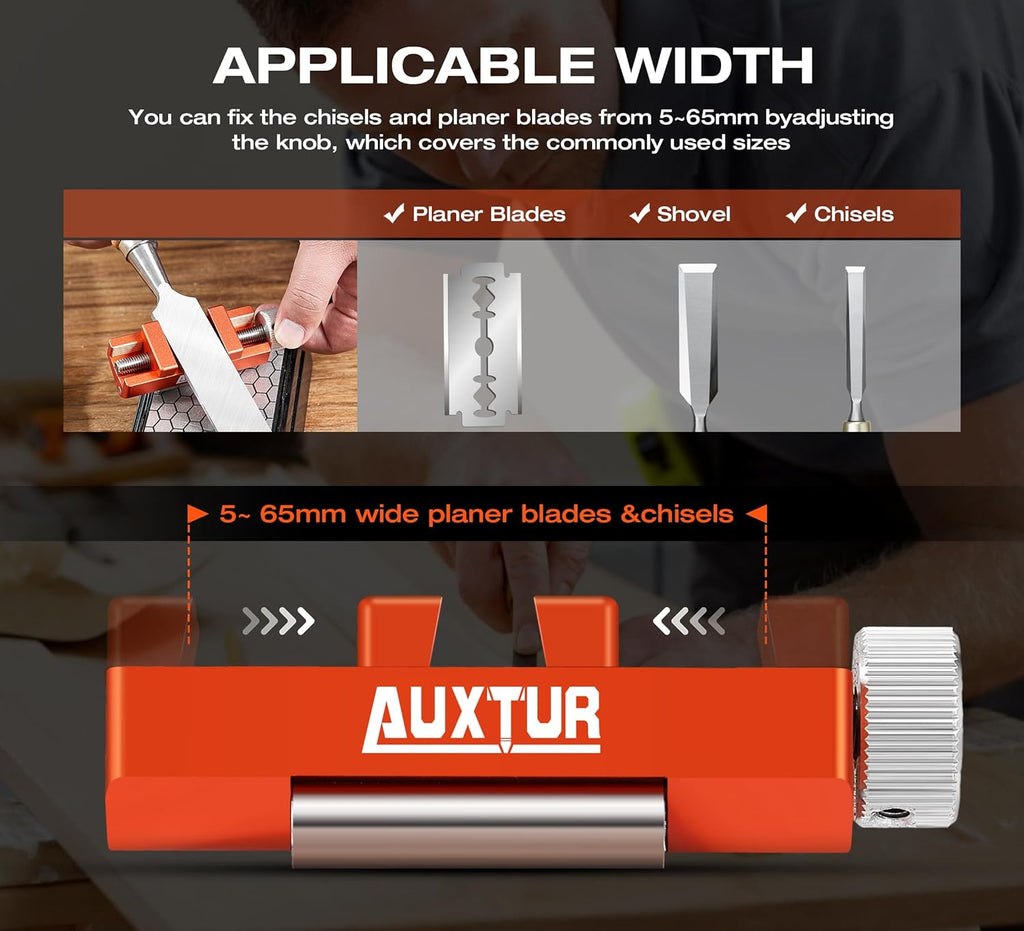 Honing Guide for Woodworking,Honing Steel Center Sharpening Holder,Complete Sharpening System Woodworking Tools for Chisel Sharpening and Plane Restoration (guide tool)