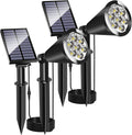 MEIHONG Solar Spot Lights for Outside, Waterproof Solar Spot Lights Dusk to Dawn, Solar Landscape Lights Solar Powered Lights for Garden Porch Walkway Patio (2 Pack)