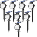 NIORSUN Solar Spot Lights Outdoor,23 LEDs Landscape Lighting with Auto On/Off and 3 Lighting Modes, IP67 Waterproof Spotlights,Outdoor Solar Lights for Yard Garden,8 Pack(Cool White)