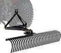 VEVOR Tow Behind Dethatcher, 60-inch Tow Dethatcher with 32 Steel Tines, 3-Point Lawn Dethatcher Rake with Attachments for Tractor, Landscape Rake for Garden, Farm, Grass