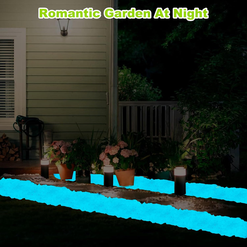 800pcs 5-8mm White Glow in The Dark Garden Pebbles Stones 5-8mm Luminous Stones Glow in The Dark Rocks Outdoor Glow Pebbles Aquarium Rocks for Garden Path Walkway Yard Fish Tank Plant Pots