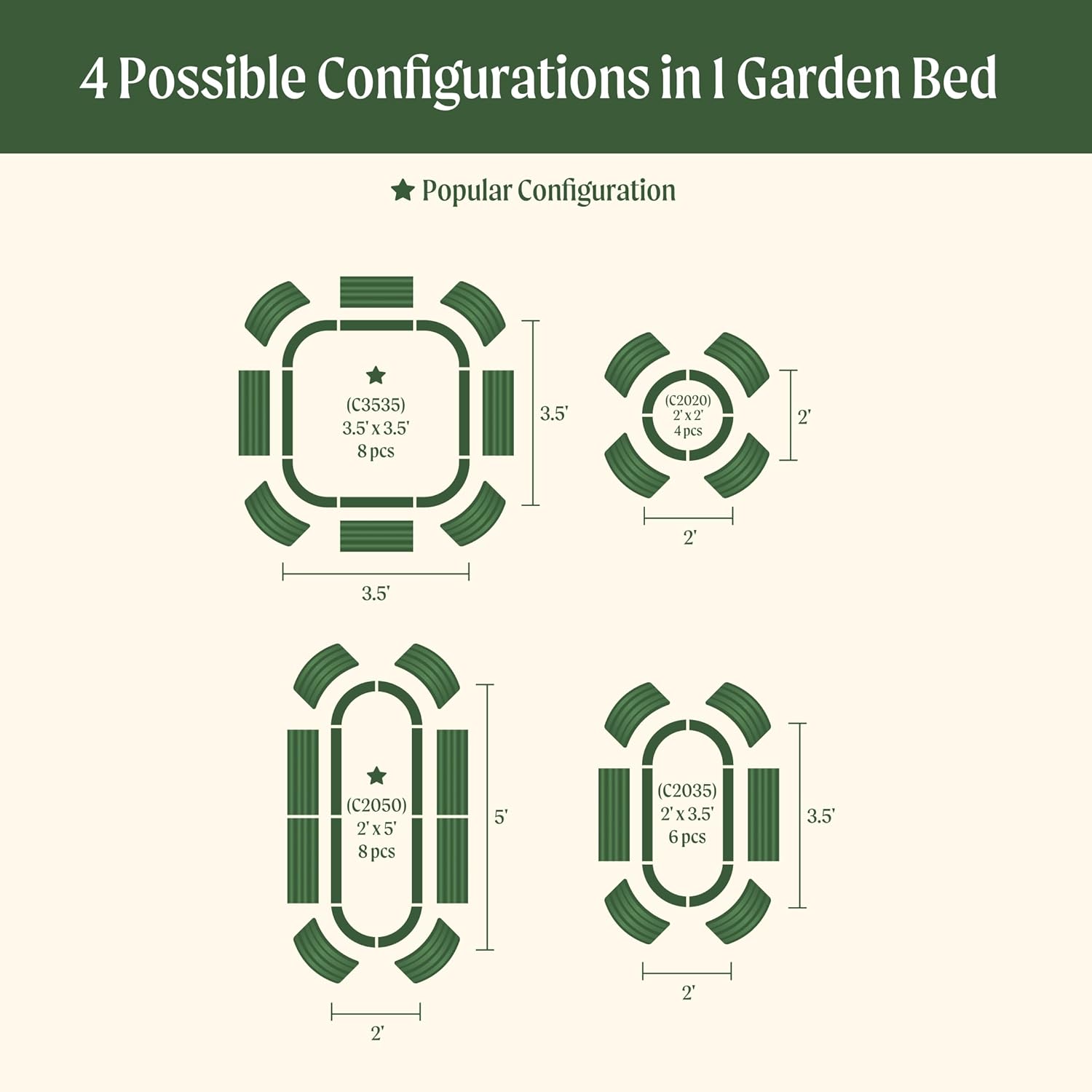 Vego garden 26" Extra Tall Raised Garden Bed Kits, 4 in 1 Modular Raised Planter Box for Vegetables Flowers Fruits Oval Metal Raised Garden-Modern Gray