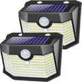 Aootek Motion Sensor Light 2 Packs, Solar Lights Outdoor Waterproof with 3 Lighting Modes Solar Powered Wall Lights Outside for Garden Patio Garage Yard Deck