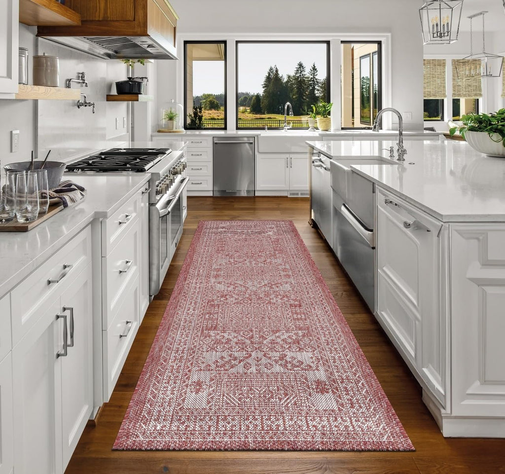 Keen Home Design Terrace Outdoor Runner Rug - 2x12 Washable Indoor/Outdoor Rug for Patio, Kitchen, Balcony, Beach, Garden, Deck and Porch, Size: 2'2"x11'10"