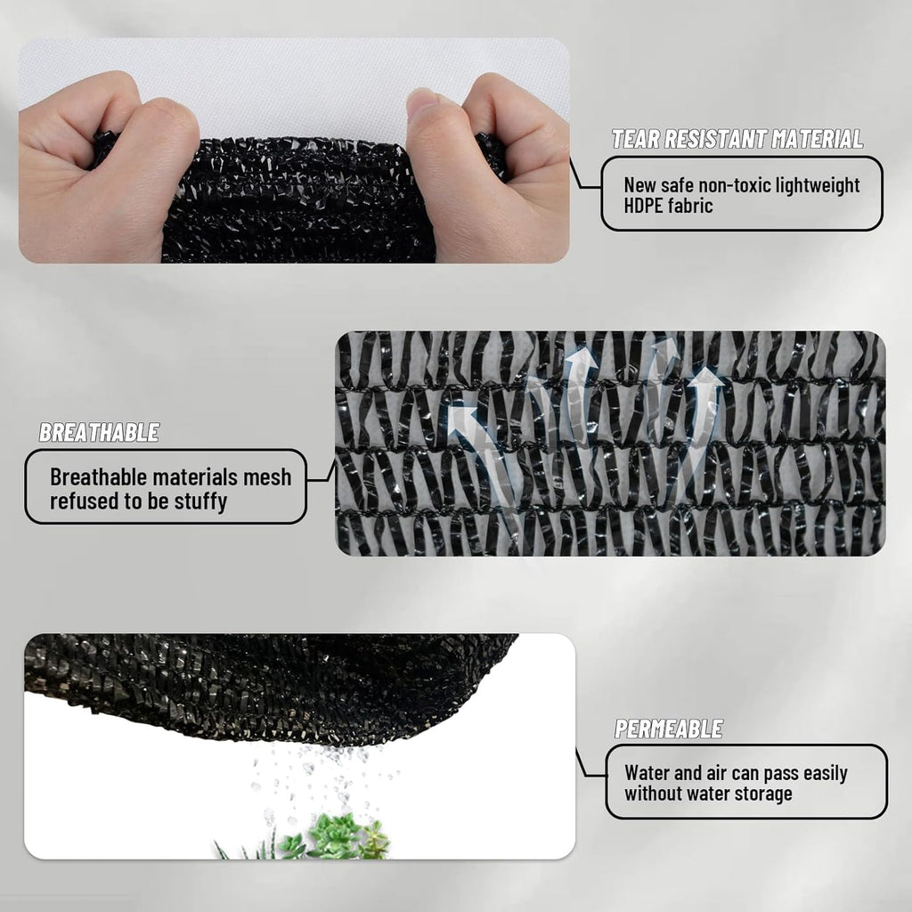 LOVE STORY 8x10FT 55% Black Shade Cloth Sun Shade Net with Grommets Sunblock Net Mesh Tarp for Garden,Plants Cover,Greenhouse and Patio
