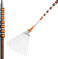 5-30 Telescoping Roof Rake 36 ft Reach // Collapsible Roof Rake for Leaves and Pine with Extension Pole // Roof Cleaning Tool for Gardening and Lawns // High Reach Adjustable Metal Leaf Raker