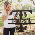 RealSteel, Metal Name Sign, Custom Metal Signs, Metal Wall Art, Split Letter Monogram, Metal Wall Decor, Last Name Sign, Family Name Sign, Personalized Wedding Gift, Garden Decor