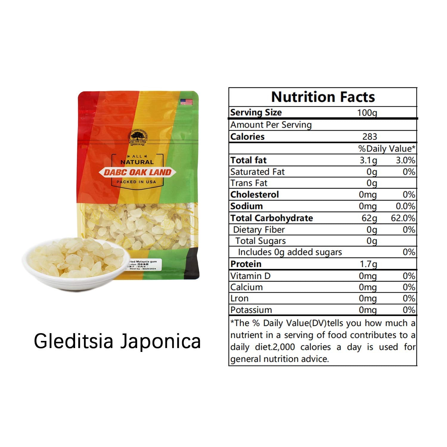 DABC OAK LAND Dried Snow Swallow Natural Malaysia, 100% Natural Snow Lotus Seed Gum Gleditsia Sinensis, Plant Collagen and Low Fat, Good With Peach Gum 清熱潤肺 排毒養顏 AAA級精選 野生雙莢皂角米 雪蓮子 16OZ/Bag