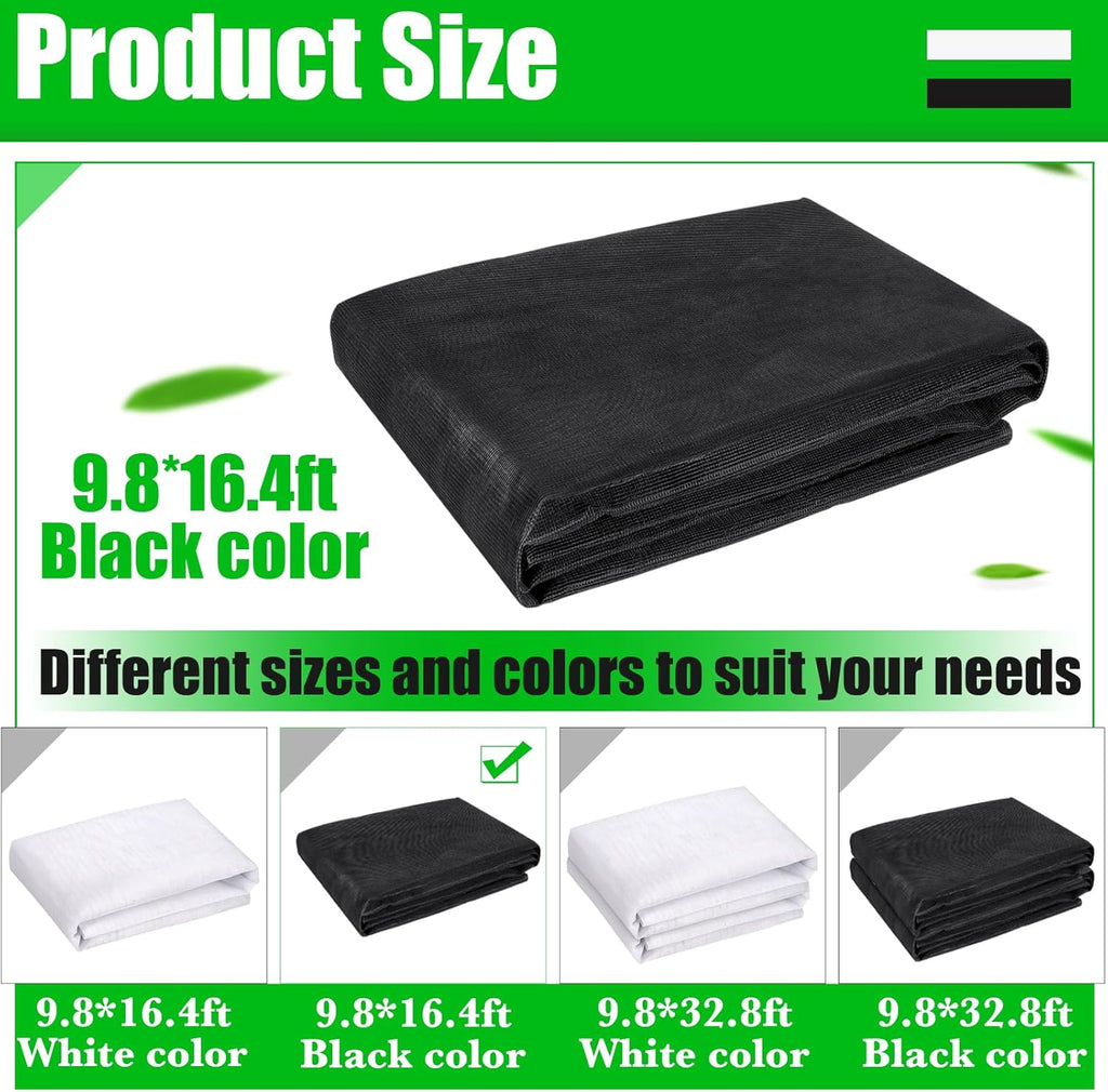 9.8 x 16.4ft Thicker Garden Mesh Netting,Ultra Fine Plant Row Covers,PPT Nano Mosquito Netting Screen Bird Barrier Net for Outdoor Vegetable Plants Fruits Flowers,Patios Balconies,33% Shading Rate