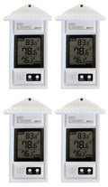 Sper Scientific Compact Digital Min/Max Thermometer 800121 - Wide Range Temperature Logger with Clear LCD Display - Ideal for Laboratories, Food Storage, HVAC & Greenhouses - 4 pc