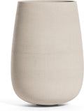 Mondo High Tall Planter – Sand Stone Finish – Fiberglass Indoor/Outdoor and Weather-Resistant Round Planter (25.6" D x 35.6" H Exterior, 20.3" D x 35.4" H Interior)