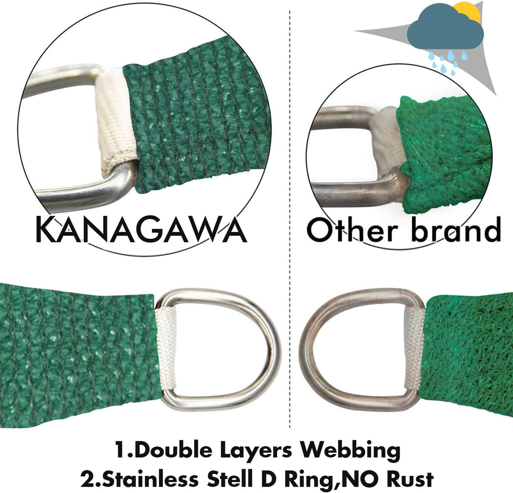 KANAGAWA 6'X24' Dark Green Custom Size Sun Shade Sail Rectangle UV Block Canopy Cover for Patio Backyard Lawn Garden Outdoor (Customized Available)
