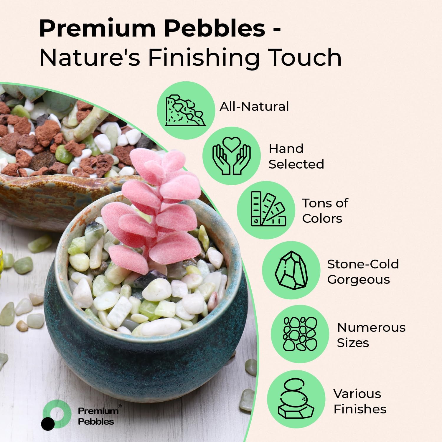 Volcanic Rock for Plants. Gritty Mix. Mixed Color Lava. 1/5 Inch - 2 lbs for Potting Soil, Succulents, Pots, Plants, Gardening (Mini (0.2 Inch), Horticultural - Bonsai Mix, 2)