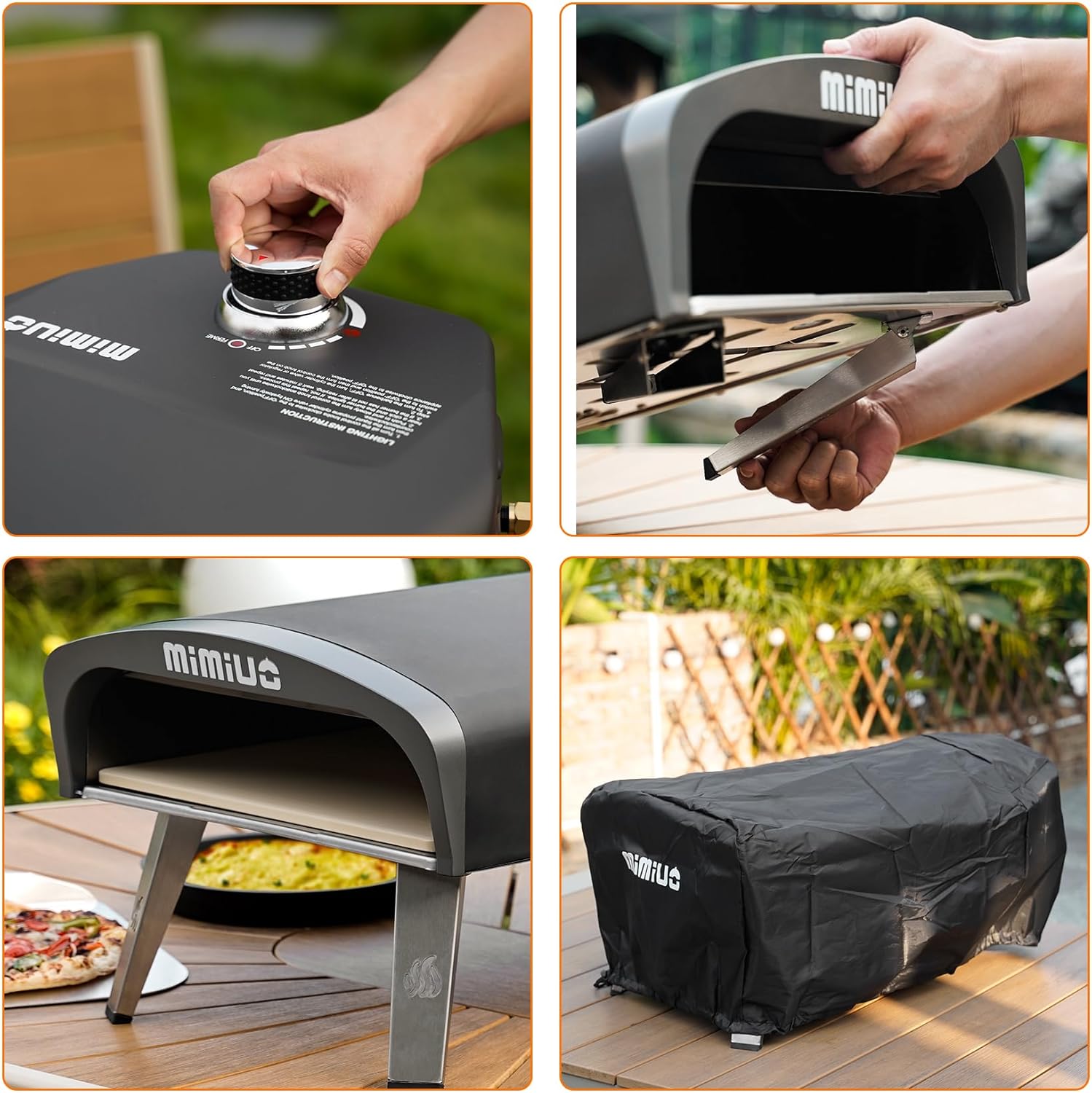 Gas Pizza Oven Outdoor - Portable Propane Pizza Ovens for Outside - Professional Pizza Stove with 13 inch Pizza Stone, Ideal for Any Outdoor Kitchen
