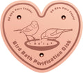 1-Pack 99.99% Pure Copper Bird Bath Purification Disk,Copper Disc with Stable Triple-Point Support,Fits All Outdoor Bird Baths(Heart-Shaped)