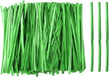 HARFINGTON 800pcs Bag Twist Ties 4" Reusable Plastic Metallic Twist Ties Wire Cable Ties for Party Bread Candy Cake, Green