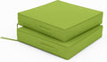 Patio Chair Cushions 22 X 22 X 4 Inch Waterproof Outdoor Seat Cushions for Patio Furniture, Outdoor Sofa Couch Pads with Ties & Handle, Set of 2, Grass Green