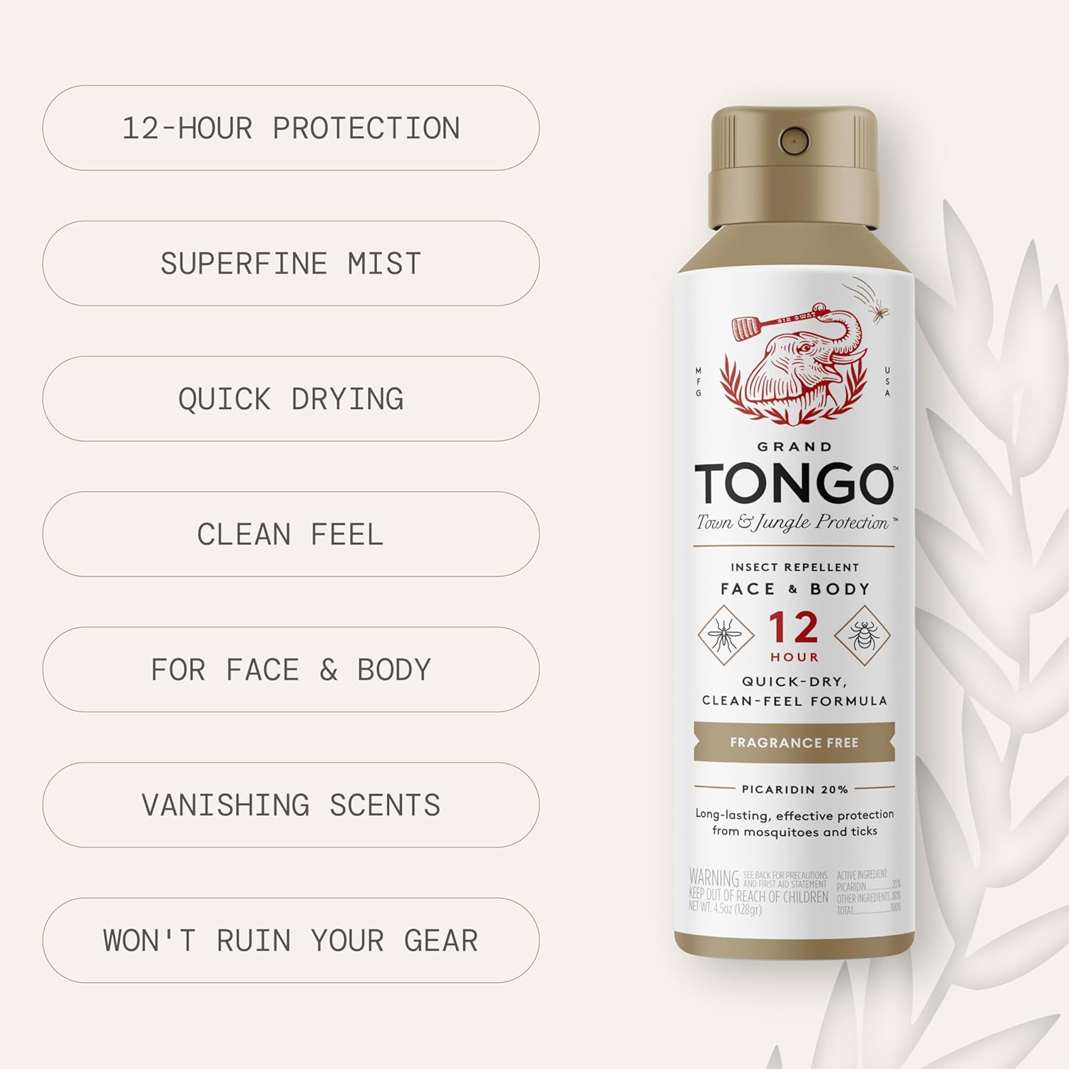 DEET-Free Insect Repellent, The 12 Hour Protection, DEET Alternative – Fragrance Free