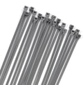 XINGO 100PCS Cable Zip Ties Heavy Duty, Premium Nylon Plastic Wire Ties with 50 Pounds Tensile Strength, Self-Locking Black Nylon Zip Ties for Indoor and Outdoor (16 inch, Silver)