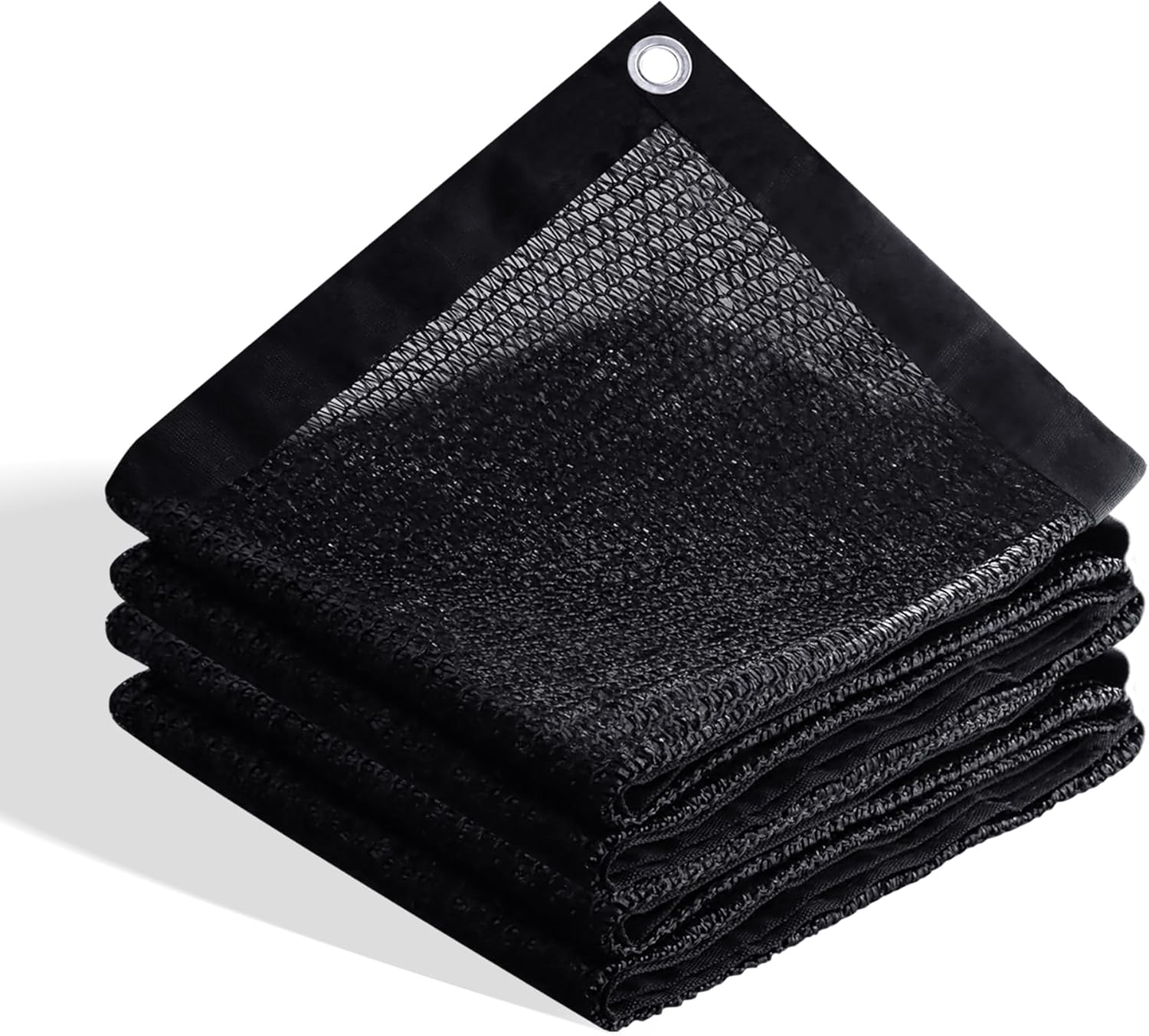 VICLLAX 70% Shade Cloth, 15x18FT Durable Black Mesh Trap with Every 3 FT Grommet, Sun Shade Fabric Netting for for Plants Cover, Greenhouse, Chicken Coop, Barn Kennel, Garden Patio