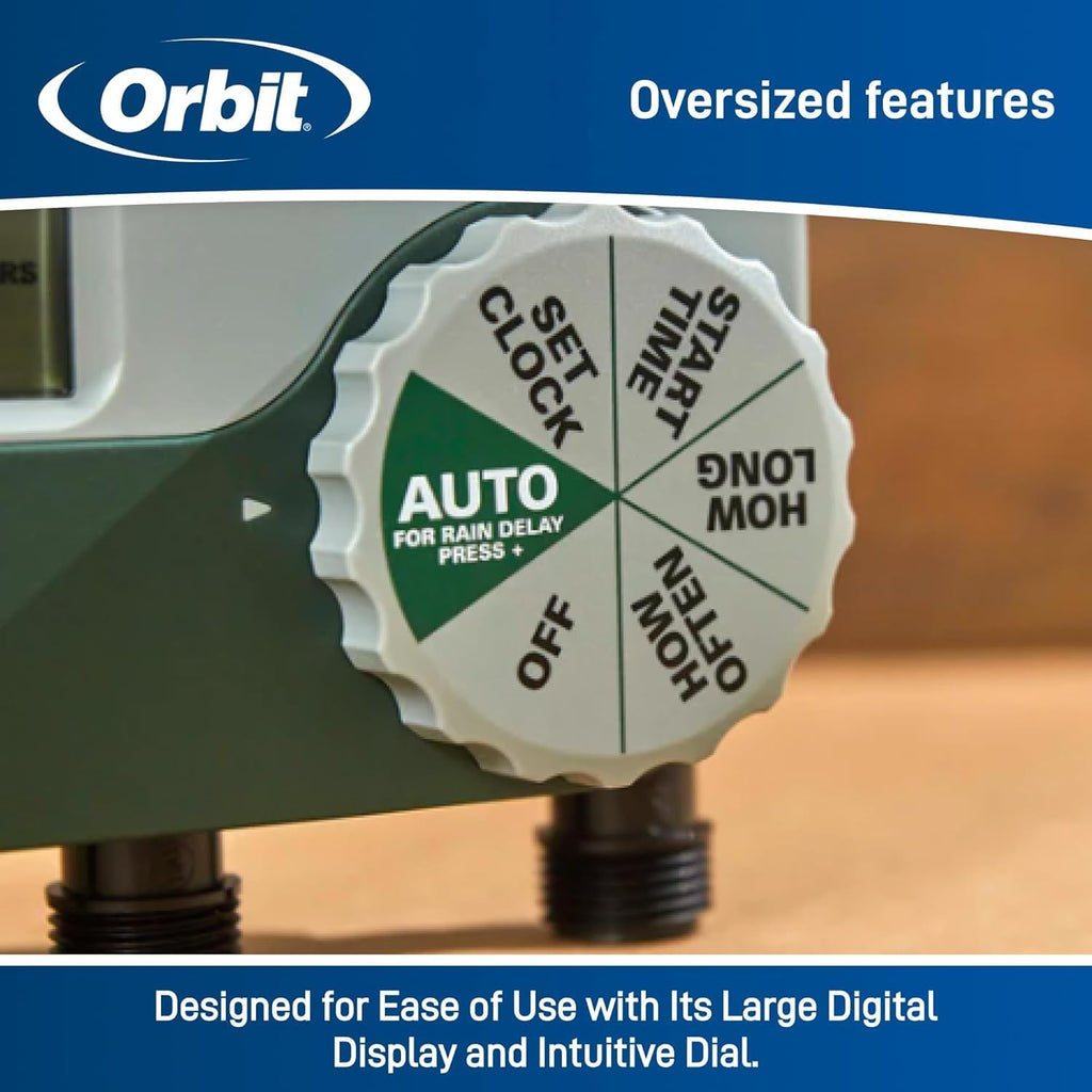 3-Pack Orbit 56082 3-Outlet Hose Watering Timer, Green…