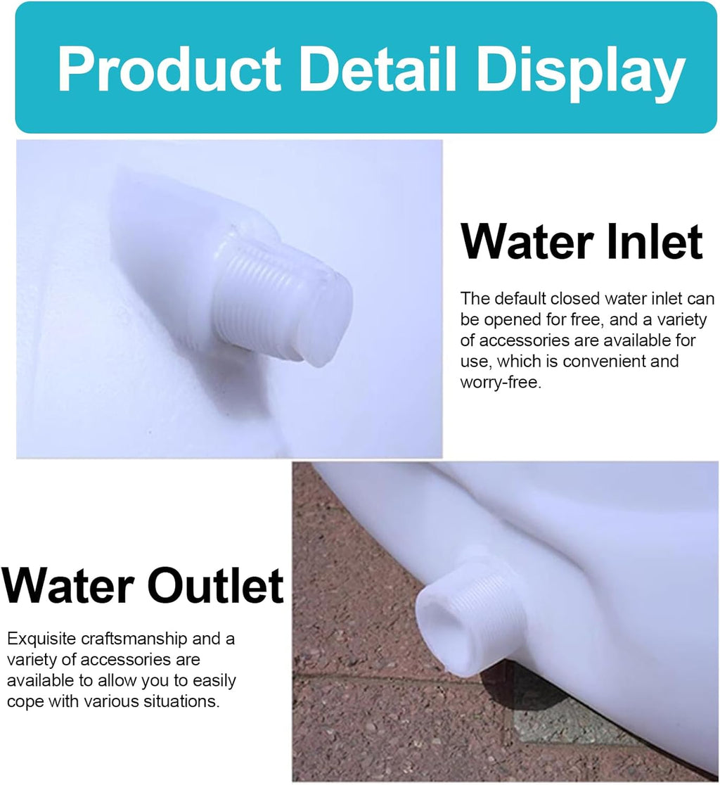 Water Container 50L 80L 110L 200L Heavy Duty Water Bucket Water Carrier, Portable Plastic Water Tank Water Storage for Camping Caravans Hiking Travel BBQ Travel Outdoor(Size:110L)