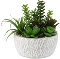 Briful Small Fake Plants Assorted Faux Succulents in Pots Realistic Succulents Plants Artificial with Cement Pots for Home Table Office Desk Bathroom Shelf Living Room Decor