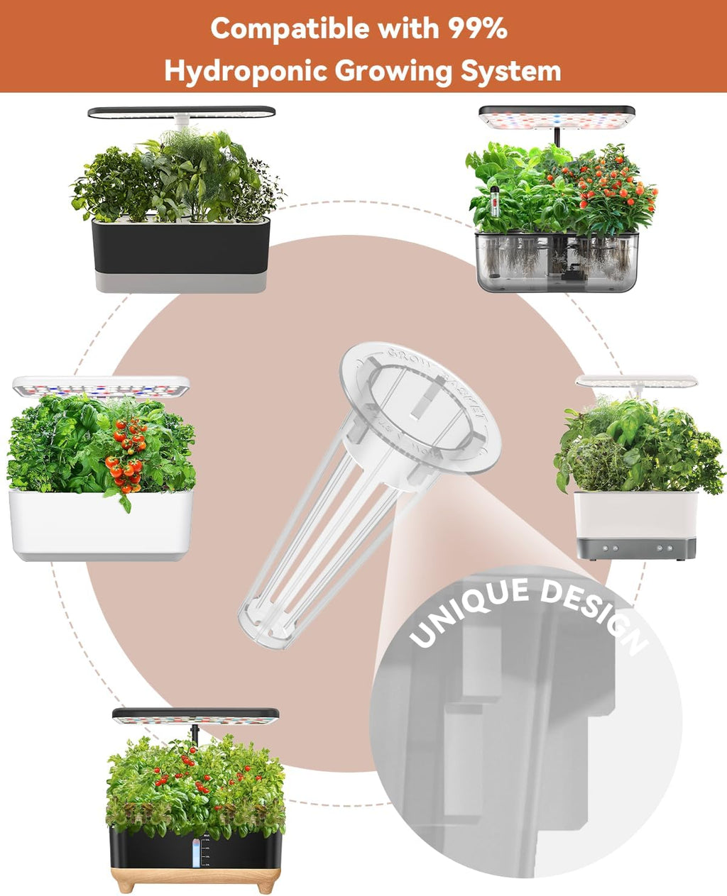 Fruits Seed Pod Kit for AeroGarden, Ahopegarden, iDoo, GARDENCUBE, MUFGA with Strawberry, Cucumber, Red/Golden Cherry Tomato, Compatible with All Indoor Hydroponics Growing System, 8-Pod