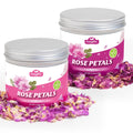 Fangkic Edible Rose Flower Petals for Cake, 2-Pack-0.5oz Each, 3AAA Food Grade Dried Double rose and Damascus Rose Flower Sprinkle for Baking, Cocktails, Tea, Soap –Gluten-Free, No Additives