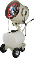 "Commercial Outdoor Mist Cooling Fan - Ideal for Stores, Carnivals, Stadiums, Yards - 55L Water Tank, 12-Hour Continuous Operation, Connects to Water Supply, Cools 1400 sq ft" (110V-550W-20inch)