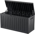 80 Gallon Outdoor Cushion Storage - Waterproof Deck Storage Box & Patio Storage Box, SpaceMax Resin Chest with Lock for Pool/Garden Tools, UV-Resistant, Onyx Black