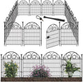 Tall Garden Animal Barrier Fencing with Gate, 40 Inch(H) 20 Panels Total Length 43.7 Ft Outdoor Dog Fence, Picket Fences, Reusable Decorative Fence for Garden │Patented