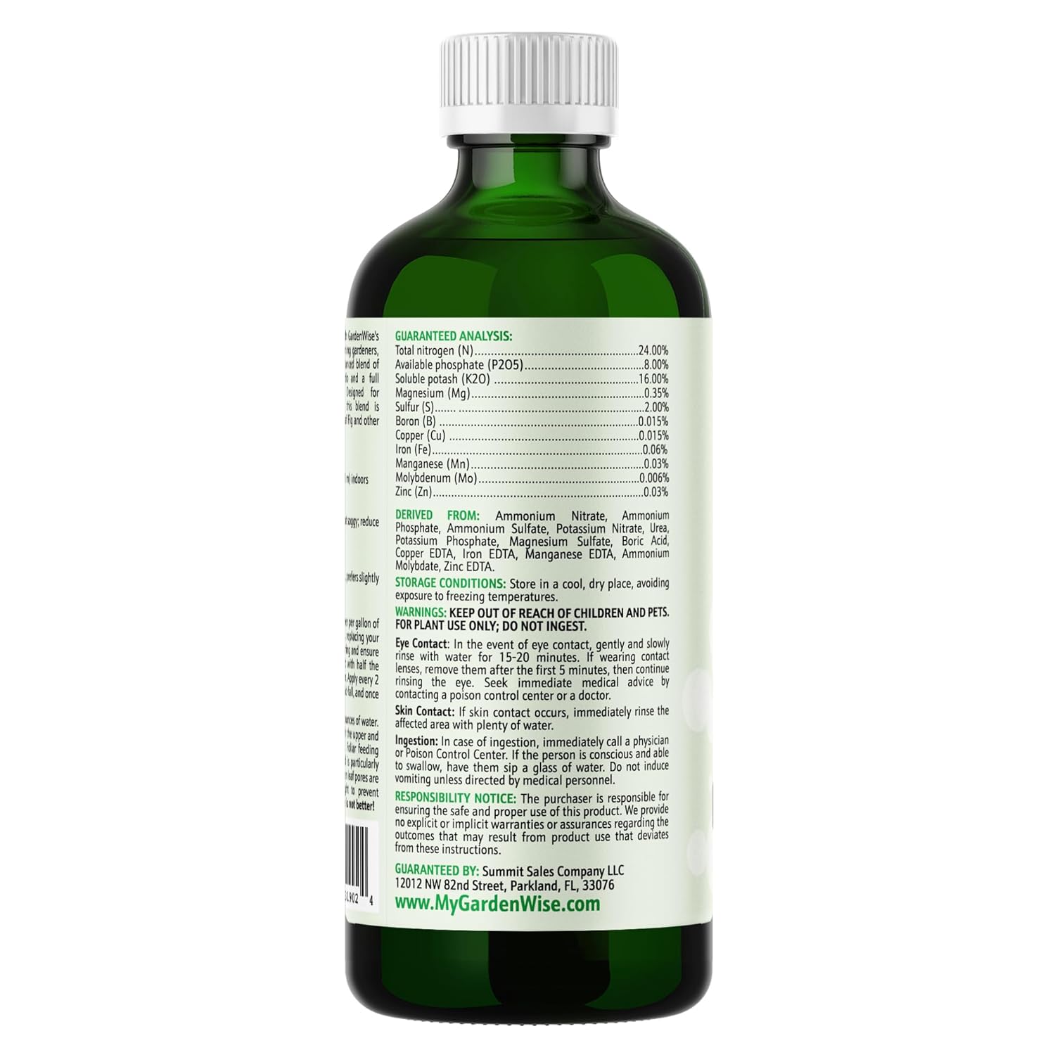 3-1-2 Liquid Fertilizer Concentrate with Micronutrients - Optimal Fiddle Leaf Fig Plant Food, Ideal for Ficus Lyrata & Fig Trees, Gold Leaf Enhanced Indoor Plant Fertilizer (32 OZ)