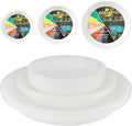 12Pcs Colourful Plant Saucer, 6 8 10 Inch Durable Plastic Plant Tray, Round Plant Pot Saucers, Drip Tray for Indoor and Outdoor Garden, Semi-Clear